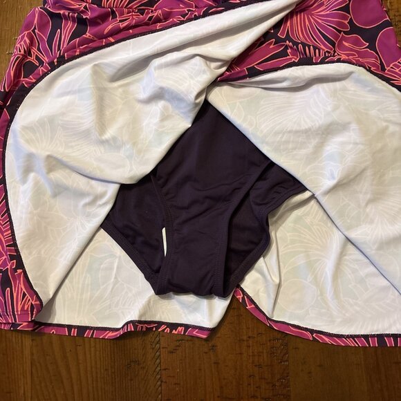 Lands' End Women's UPF 50 Removable Cups Swim Dress, Pink Purple Size XL NWT - Picture 4 of 8